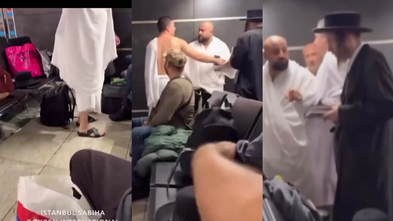 Sabiha Gökçen’de Türk Umre yolcuları Ortodoks Yahudi yolcularla kavga etti Sabiha Gökçen’de Türk Umre yolcuları Ortodoks Yahudi yolcularla kavga etti