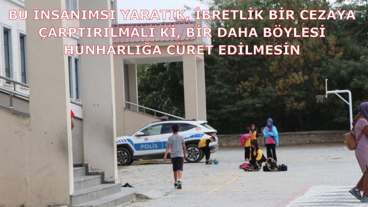 Bu insanımsı yaratık, ibretlik bir cezaya çarptırılmalı ki, bir daha böylesi hunharlığa cüret edilmesin. Bu insanımsı yaratık, ibretlik bir cezaya çarptırılmalı ki, bir daha böylesi hunharlığa cüret edilmesin.