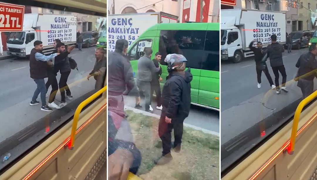Minibüsçülerin kavgası: “Sen öldün” diyerek saldırdı